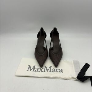 Max Mara Straw & Leather Pump